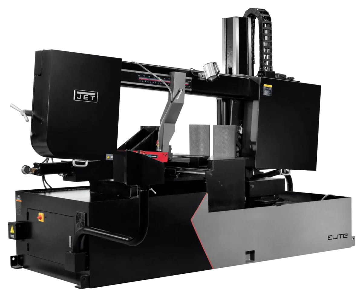 ECB-1833DMEVS-230, 18 x 31″ Semi-Automatic Dual Mitering EVS Bandsaw 230V, 3Ph