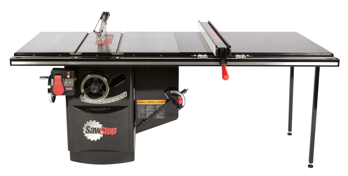 SawStop Industrial Cabinet Saw, 5 HP, 1 Phase, 230V, 52
