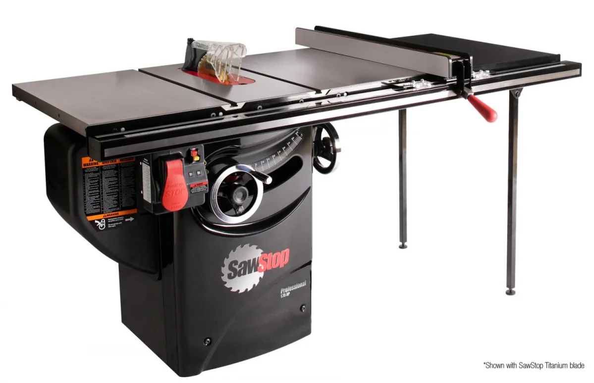SawStop Professional Cabinet Saw, 1.75 HP, 120V, 36″ Fence