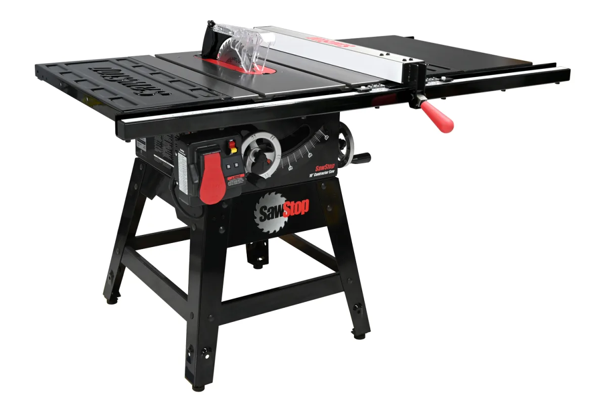 SawStop Contractor Saw, 1.75 HP, 120V, 30″ Fence